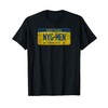 Funny NY State Vanity License Plate NYG-MEN T-Shirt