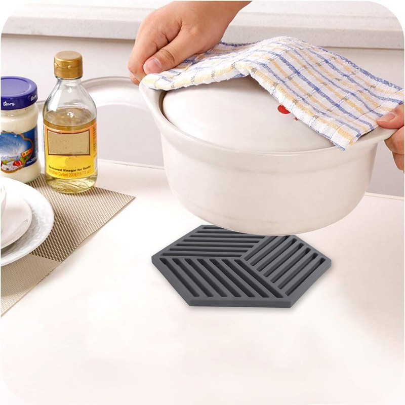 Table Mats Non-Slip Pot Holder Coasters Reusable Hexagon Cup Mat