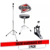 Griffin Kick Drum Pedal, Drummers Throne Seat & Cymbal Stand