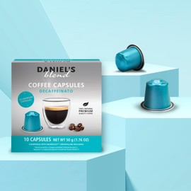 Daniels Blend Espresso Aluminum Capsules Compatible with Nespresso 60 Coffee Pods Single Server Kosher Certified Decaffeinato Decaf Decaffeinated