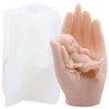 GLITZXFH Hand Holding Youngsters Candle Mold Baby in Hand Resin