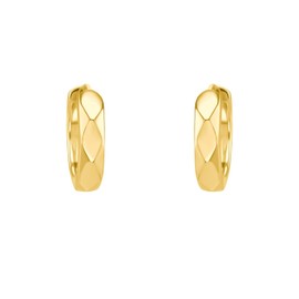 s.Oliver 2034238 Women's Hoop Earrings 925 Sterling Silver 1.2 cm Gold Comes in Jewellery Gift Box, Sterling Silver