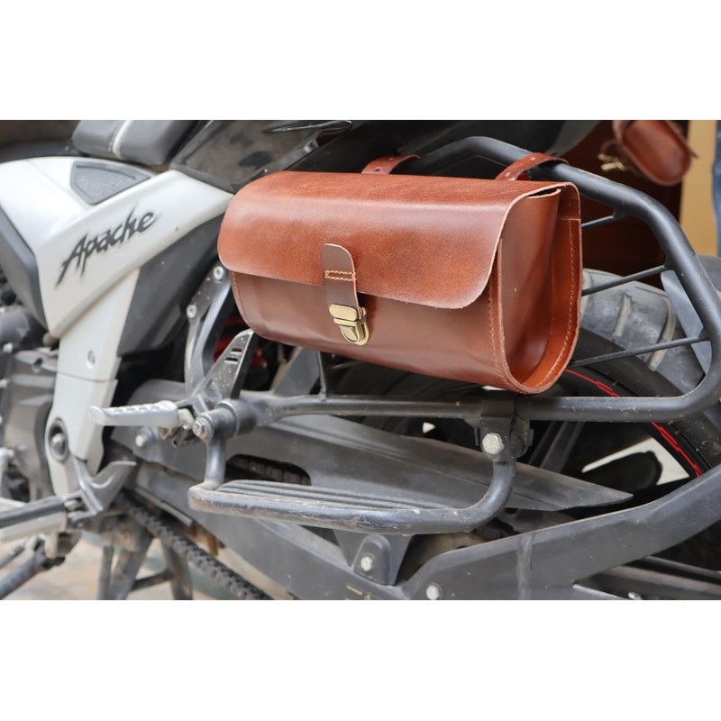 american blue Women Men Leather Saddle Bag Bicycle Accessories Bag