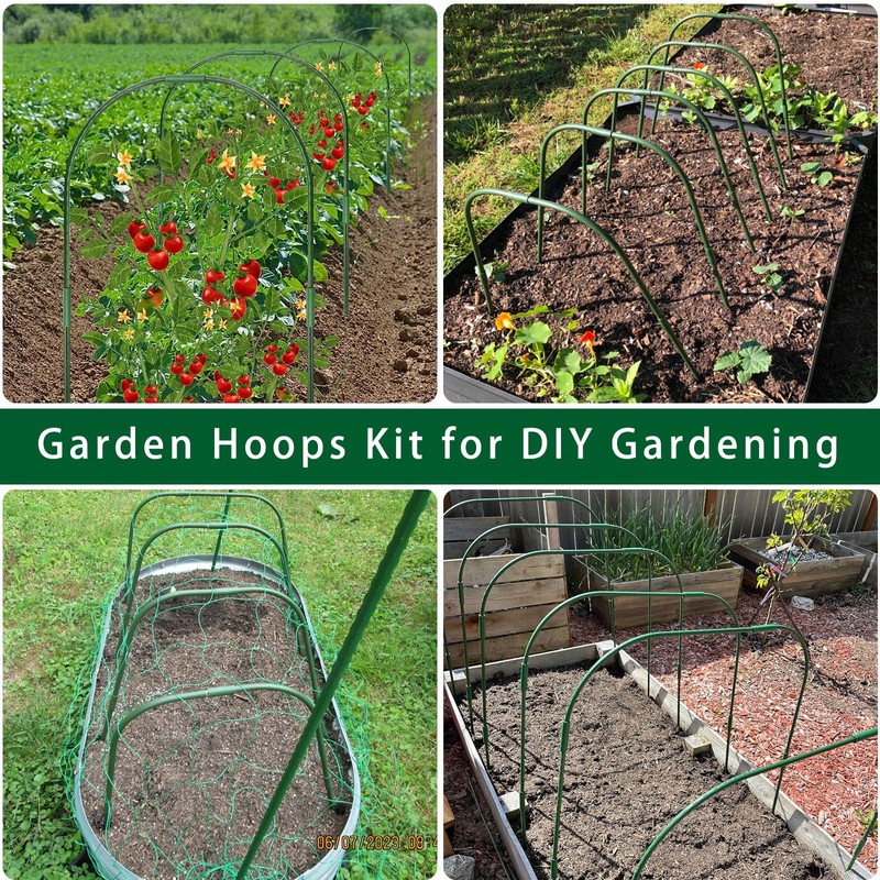 Garden Hoops for Raised beds, 10 Sets DIY Rust-Free Garden