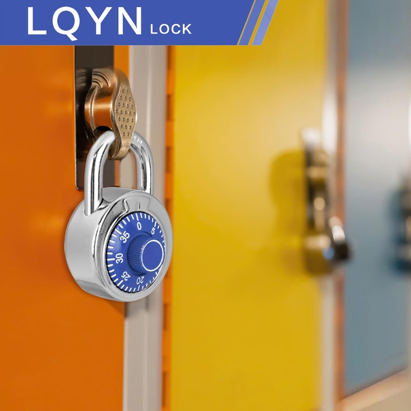 Combination Lock, LQYN Standard Dial Combination Lock, Pack of 8;
