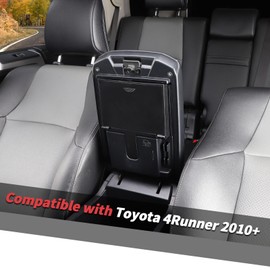Jimen for 4Runner Armrest Organizer, Center Console Tray Hidden Storage Box Compatible with Toyota 4Runner 2010-2024