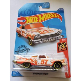 Hot Wheels 2020 Hw Flames '57 Plymouth Fury, White 168/250