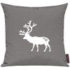 Christmas Reindeer Throw Pillow Cushion Cover for Selected., grey, 40x40cm