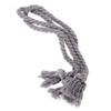 Btsky Handmade Curtain Tie Backs Cotton Rope Grey
