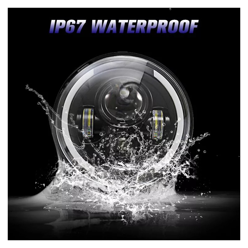 uspart- 2x Fit Freightliner FL112 Truck 7" Round Projector LED