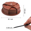 TOSSOW Coasters PU Coasters with Storage Case, Anti-Slip, Heat Resistant