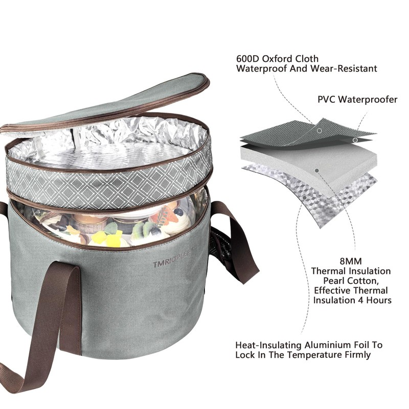 Tmrioplep 2 Pack Pie Containers with Lids and Handles, Loadable