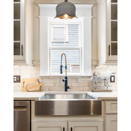 The Lamp Goods Rustic Galvanized Ceiling Light Fixture Lotus Design - Farmhouse Lighting Kitchen Antique Bathroom Industrial VintageCottage Chandelier Flush Mount Cabin Metal