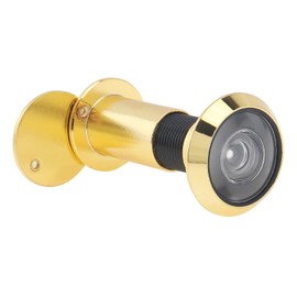 HOJLKLD Door Viewer Peep Hole, 200-degree Door Viewer, Peephole with Heavy Duty Rotating Privacy Cover for 1-1/2" to 2-3/8" Doors (Gold)