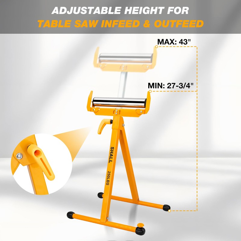 SHALL 2-Pack Folding Roller Stand - Heavy Duty 250 LBS