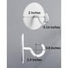 DEKAZIA® Set of 4 Self-Adhesive Ceiling Hooks White - Extra