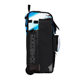 Boombah Rolling Catchers Superpack Bat Bag - 23-1/2" x 13-1/2" x 9-1/2" - Telescopic Handle - Holds 4 Bats - Wheeled Version - Baseball Focus White/Black/Red