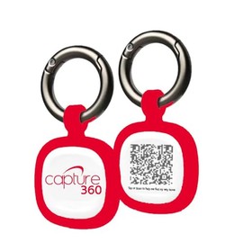Capture 360 QR Code & NFC Silicone Silent Smart Pet ID Tag – Waterproof, Durable, Customizable Digital ID for Dogs & Cats – Easy Setup, Lost Pet Finder, Cloud Storage Option (RED)