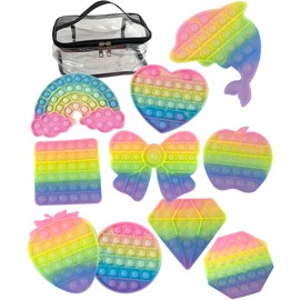 Push Pop Variety Set of 10 Squeeze Fluffy Honey Jumbo Squeeze Big Squeeze (Girls Set)