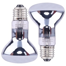 Aiicioo Intense Basking Bulb Spot Lamp - 2 Pack Heat Lamp 50W Simulated Natured Sunlight Heat Lamp Bulb UVA Light for Reptile Bearded Dragon Snake Tortoise