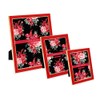 Laura Ashley 8x10 Red Enamel Picture Frame, Gold Metal Edge