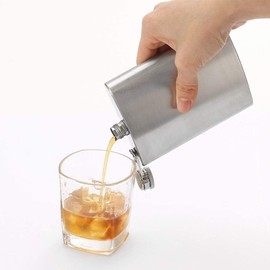 6 Pcs 8 oz Hip Stainless Steel Flask & Funnel Set by QLL, Easy Pour Funnel is Included, Great Gift (6 PCS, 8 OZ)