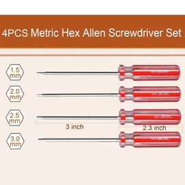 SKZIRI Hex Driver Set 1.5mm 2.0mm 2.5mm 3.0mm, 4PCS Hex Allen Wrench Screwdriver Set Key Driver Repair Tools for rc Car Traxxas Helicopter (4)