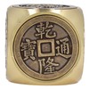 Metal Figertip Rotating Cube Embossed 6 Sided Anti Anxiety Stress