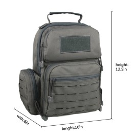 LQ Laser Cut Tactical Gear Sport American Warehouse Waterproof Shoulder Sling EDC Backpack Outdoor Tactical GearModel Number: LC19048 Grey