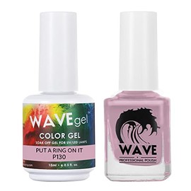 WAVEGEL Soak-Off Gel & Nail Lacquer Matching Duo Set - Simplicity Collection - #P130 Put A Ring On It I 0.5 Oz