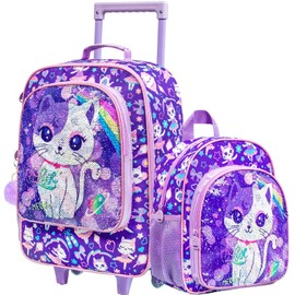 UFNDC Kids Luggage, Girls Suitcase Rolling with Wheels, Travel Carry on for Children Toddler Elementary