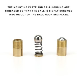 LERANXIN Ball Catch, Pack of 4 Door Catches, Adjustable Spring Ball Catch, Exquisite Cabinet Door Ball Catch with Screws, for Closet Wardrobe, Door Cupboard (Silver)