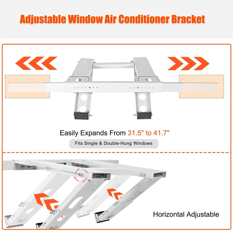 frperce No Drill Window AC Support Bracket - Fits Single