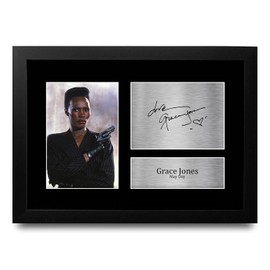 HWC Trading FR A4 Grace Jones James Bond A View to a Kill Gifts Printed Signed Autograph Picture For Movie Memorabilia Fans - A4 Framed