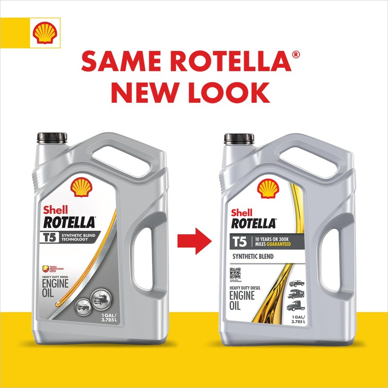Shell Rotella T5 10W-30 Diesel Engine Oil, 1 Gallon (Case