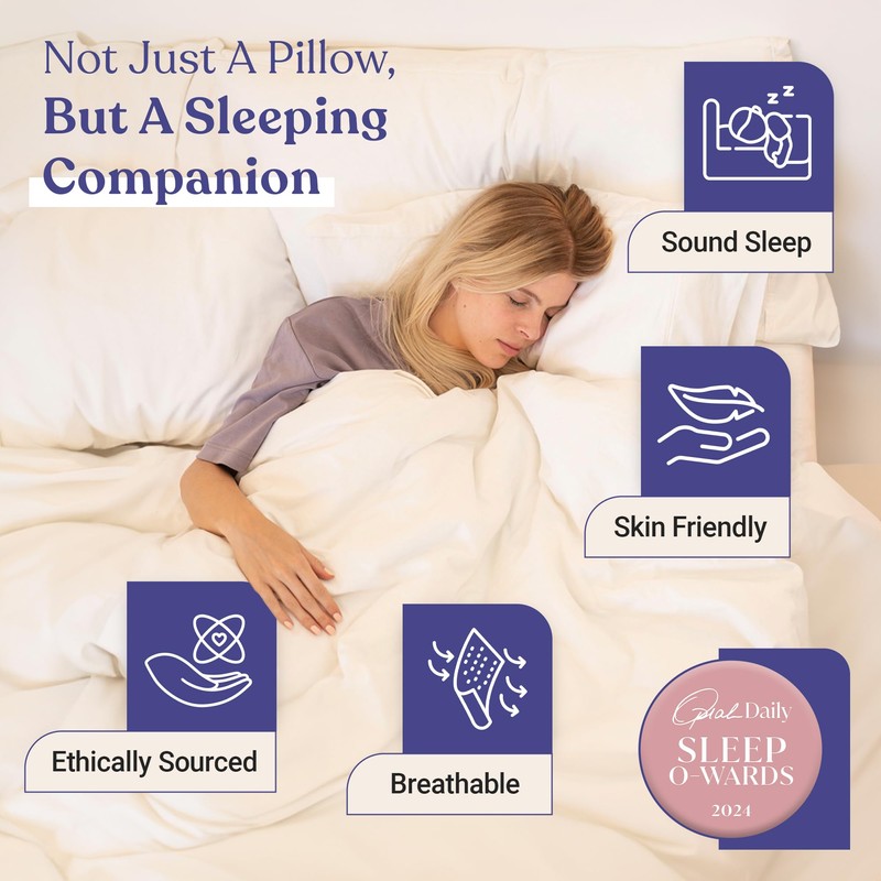 FluffCo Zen Fluff™ Down King Pillow with 600 Fill Power