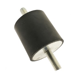 Metal Rubber Buffer Diameter 50 mm x Height 50 mm Threaded Screw on Both Sides M10 x 28 mm
