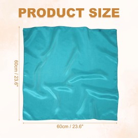 uxcell Satin Neck Square Scarf for Women Solid Color Silk Purse Scarf Lightweight Fashion Scarves Headband for Hair Handbag Accessories, Blue