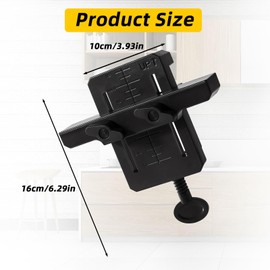 Roucerlin Adjustable Cabinet Door Installation Positioner, Versatile Cabinet Door Mounting Jig, Cabinet Door Positioning Tool Mount Locator for Effortless Alignment Hardware Support (Black)