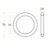 sourcing map 100 pieces white heat resistant non-toxic NBR nitrile