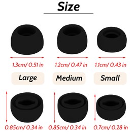 Miayaya - 6 pares de puntas para auriculares Galaxy Buds Pro, silicona suave lavable, compatible con Galaxy Buds Pro 2021 SM-R190 de gel, ajuste en estuche de carga, color negro fantasma