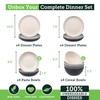 Grow Forward 16-piece Premium Wheat Straw Dinnerware Sets for 4