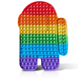 Stilnati Large Among Us Fidget Toy Antistress Sensory Bubble Toy Jumbo Big Size Push Pop