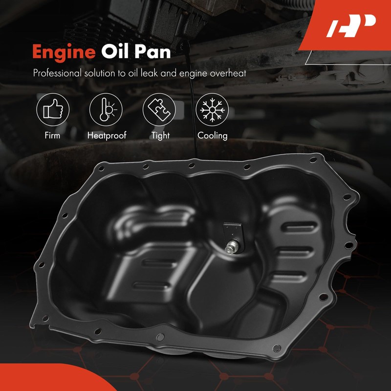 A-Premium Engine Oil Pan Sump with Drain Plug Compatible with