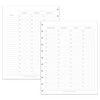 BetterNote Hourly Undated Calendar Refill for Discbound Notebook, Weekly Appointment