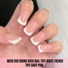 Duck Feet Nail Tips Short Round Extra Thick, Baby Pink
