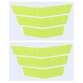 PATIKIL Reflective Stripe Stickers, 2 Sets Night High Visibility Reflective Decals Waterproof Safety Warning Decals Outdoor Reflectors for Cars Motorcycles Bike, Fluorescent Yellow