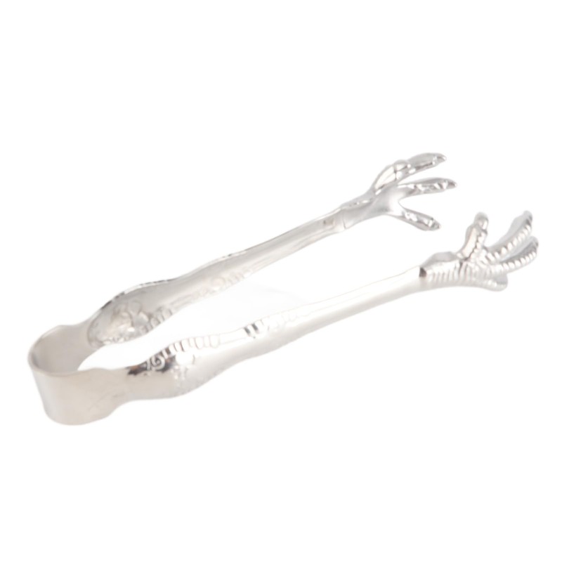 Stainless Steel Eagle Claw Ice Tongs Prevents Slipping Ice Cubes