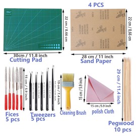 Daszui 105 PCS Gundam Model Tools Kit Hobby Tools Set for, with Plastic Box and Waterproof Bag, Gundam Used in up to car Model Building