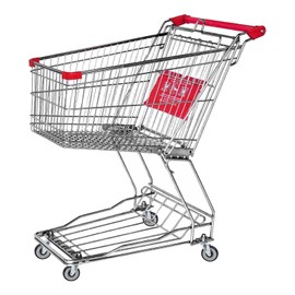 NORJIN 4 Pack 5 Inch Shopping Cart Replacement Wheels, Threaded Stem Casters 1/2"-13 x 1" (Screw Diameter 1/2", Length 1"), Heavy Duty Caster Wheels for Cart, Furniture